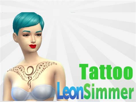 The Sims Resource Tattoo Wings 03 By Leonsimmer • Sims 4 Downloads