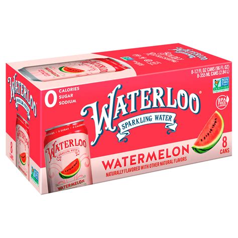 Waterloo Watermelon Sparkling Water 12 Fl Oz 8 Count