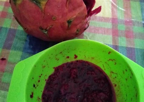 Puree alpukat susu · 3. Resep MpAsi 5mo+ pure buah naga oleh Annisa Hasanah - Cookpad