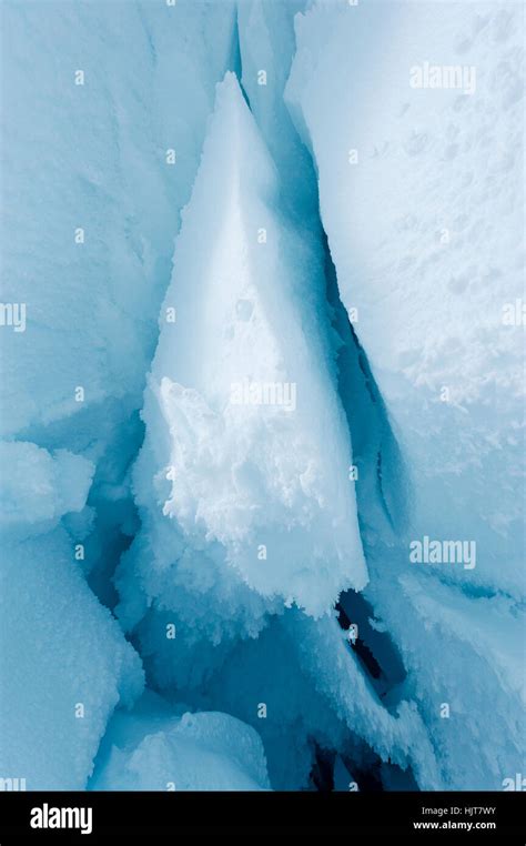 The Frozen Ceiling And Icy Walls Of An Ice Cave In The Erebus Glacier