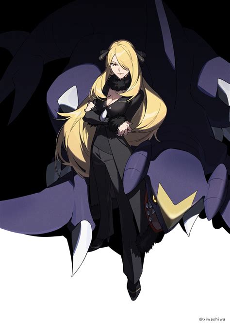 Cynthia And Garchomp Pokemon And More Drawn By Xia Ryugo Danbooru