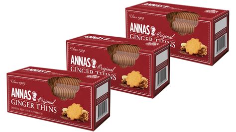 Buy Annas Traditional Swedish Thins Ginger Thins 3 X 150g Online At