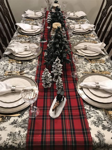 Red Tartan Plaid Table Runner Christmas Table Runner | Etsy