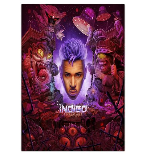 Chris Brown Indigo Art Music Album Cover Music Poster Wall Art Canvas