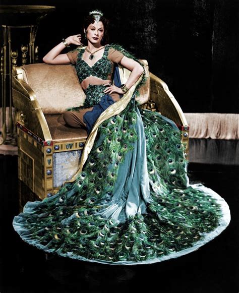 Hedy Lamarr The Famous Peacock Dress From “samson And Delilah