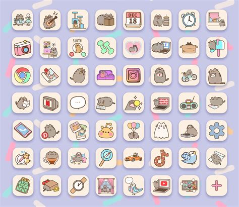 Pusheen App Icons Cute App Icons For Ios And Android Free Download In