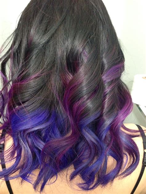 10 Violet Blue Ombre Hair Fashion Style