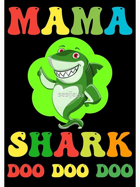 Mama Shark Doo Doo Doo Funny Framed Art Print For Sale By Sasijaya