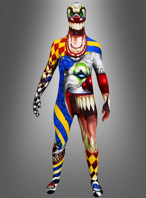 Monster Clown Morphsuit Ganzkörperanzug Zentai Karneval