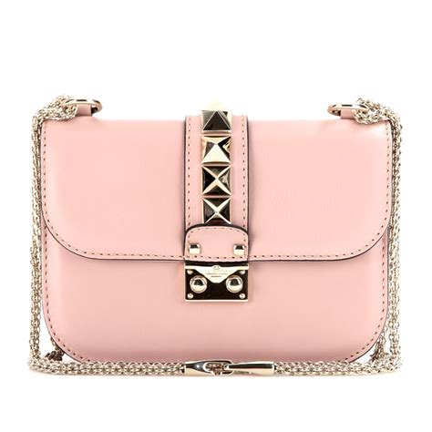 Lyst Valentino Lock Small Leather Shoulder Bag In Pink