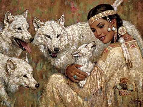 1080x2340px free download hd wallpaper native american hd woman and pack of wolves photo
