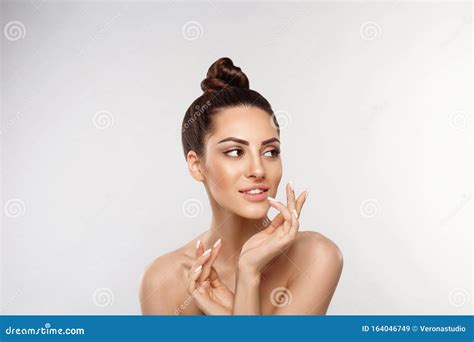 Beautiful Woman Portrait Skin Care Concept Skin Care Dermatology Stock Image Image Of Body