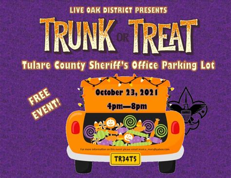 Trunk Or Treat Sequoia Council Boy Scouts Of America