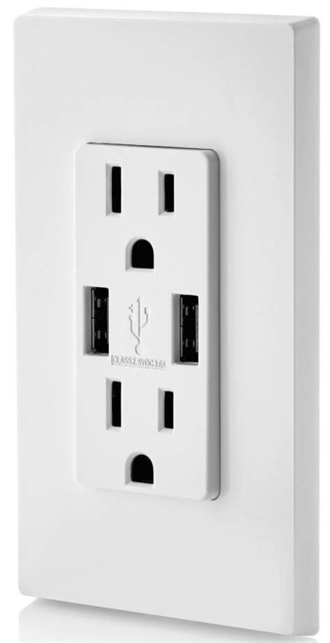 This Leviton Wall Outlet Has Two Built In Powerful Usb