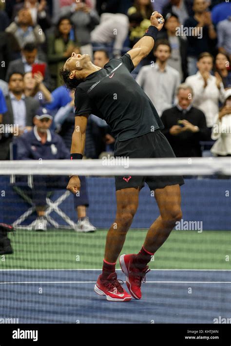 Spanish Tennis Player Rafael Nadal Esp Celebrates After His Victory