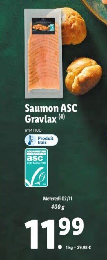 Promo Saumon Asc Gravlax Chez Lidl