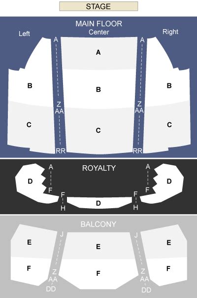 Detailed Murat Theater Seating Chart