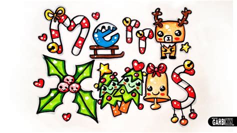Merry Xmas How To Draw Cute And Graffiti Letters By