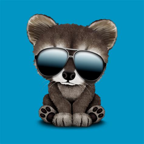 Cool Baby Raccoon Wearing Sunglasses Raccoon T Shirt Teepublic