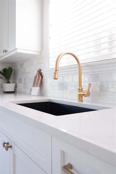 Kitchen Gold Faucet And Black Sink Novero Design Centre