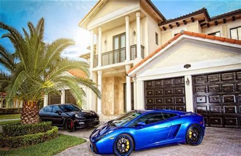 Blue Lamborghini Mansion Hd Car Photos Hd Wallpapers
