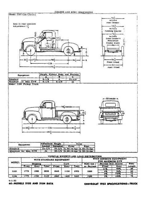 Chevy Truck Wheelbase Chart