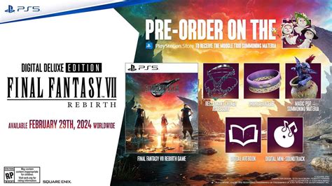 Final Fantasy 7 Rebirth Pre Order Bonuses And Different Editions Detailed