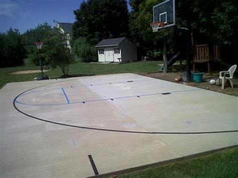 Cool Basketball Court Stencil Ideas Home Court Hoops