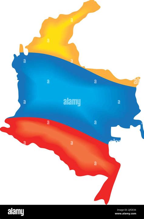 Bandera Y Mapa De Colombia Imagen Vector De Stock Alamy