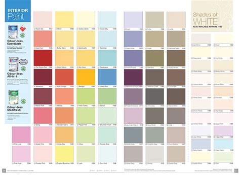 Odour Less All In Interior Paint Paint Color Chart Nippon Paint