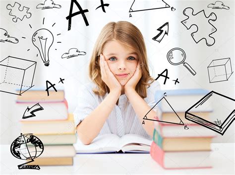 Student Girl Studying At School Stock Photo By ©sydaproductions 30756613