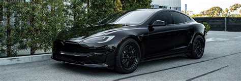 Black Tesla Model S Plaid Up Carbon Ceramic Big Brake Kit Bbk