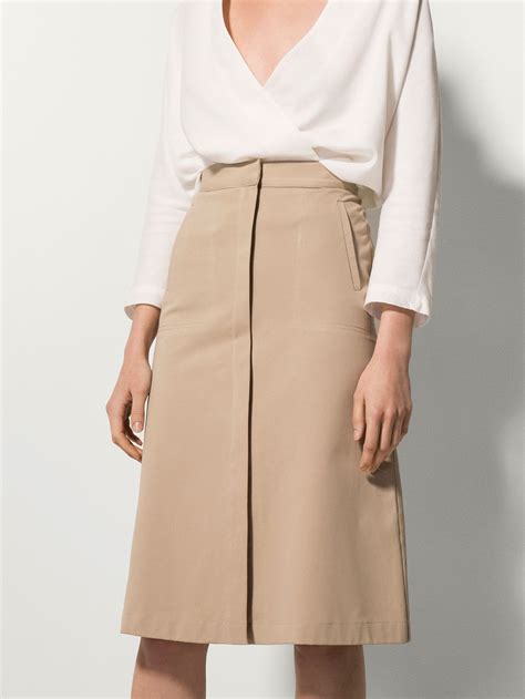 Beige Midi Skirt Womens Skirt Outfits Beige Midi Skirt Fashion