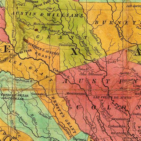 A Map Of Texas In 1836