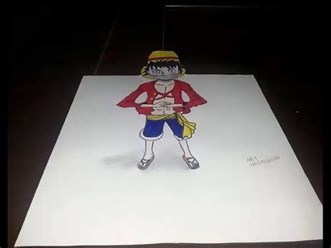 This will be a base for the shape of. 3D One Piece Drawing Time Lapse | 3D Monkey D Luffy - YouTube