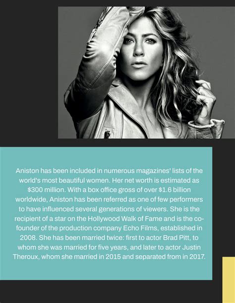 Jennifer Aniston Biography Biography Template