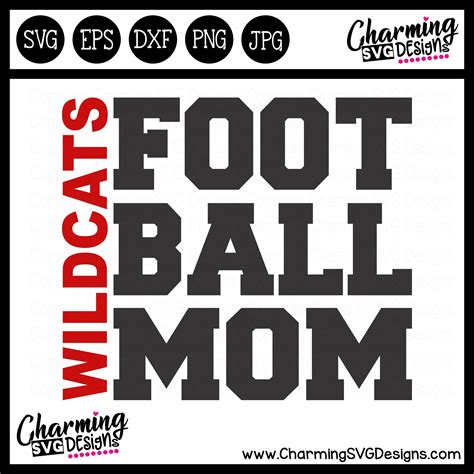 Wildcats Football Mom SVG, Wildcats Football SVG, Football Mom Wildcats svg, svg Wildcats 