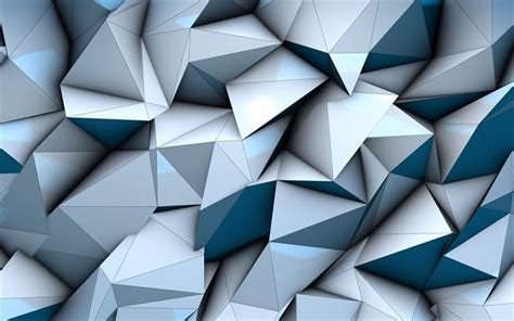 Download Wallpapers Blue Low Poly Background 4k 3d Textures