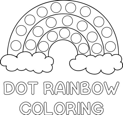 Best Free Dot Rainbow Printable Coloring Home