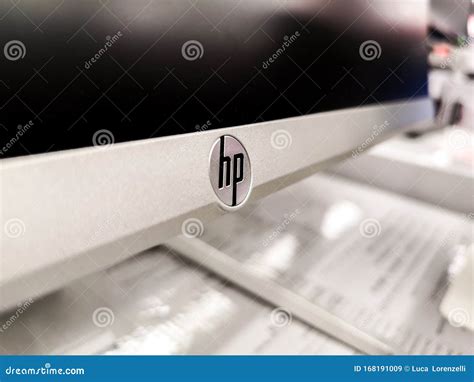 Hp Hewlett Packard Brand Logo Screen Monitor Computer Editorial Stock
