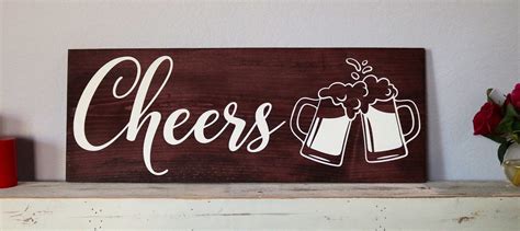 Cheers Sign Customizable Décor Wall Décor Home Wall Etsy