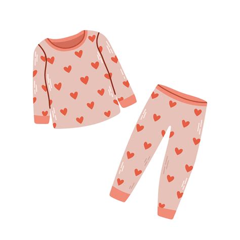 Sleepwear For Girls Pajama Nightgown Sleep Suit Isolated Vector