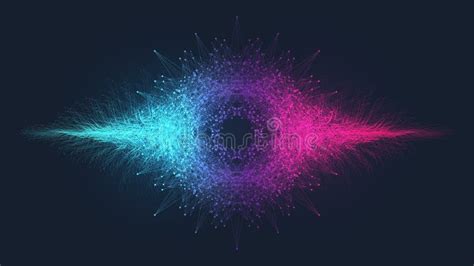 Abstract Dynamic Motion Lines And Dots Background With Colorful