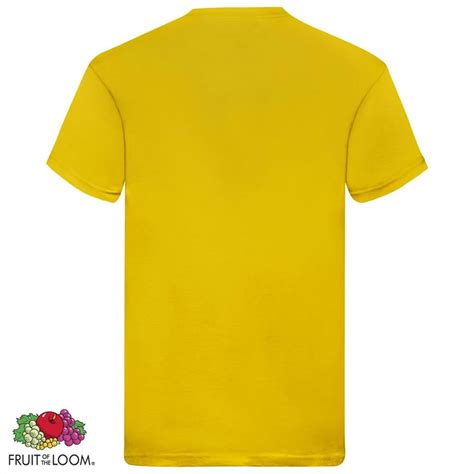 Fruit Of The Loom Original T Shirts 5 Pcs Yellow S Cotton