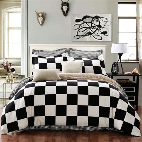 Black And White Checkered Comforter Twin Bedding Sets 2020