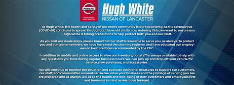 Hugh White Nissan Nissan Dealership In Lancaster Oh
