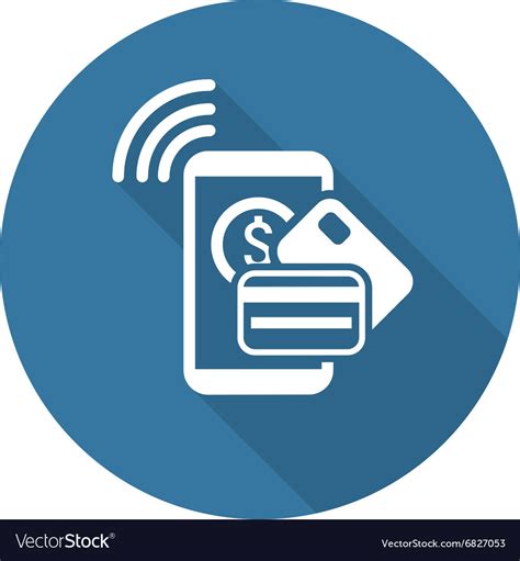 Mobile Payment Icon Flat Design Royalty Free Vector Image