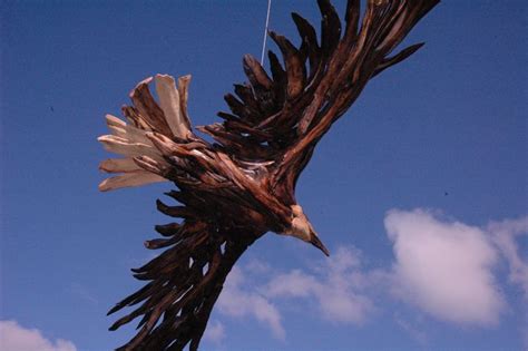 Driftwood Eagle Sculpture Knock On Wood Jeff Rouittogallery
