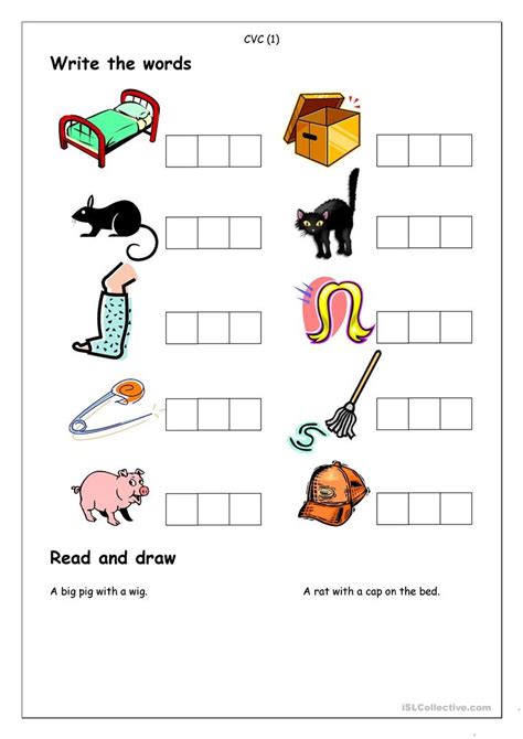 Color the letters that make up the word. I Can Read! Simple Sentences With Cvc Words To Fill In ...