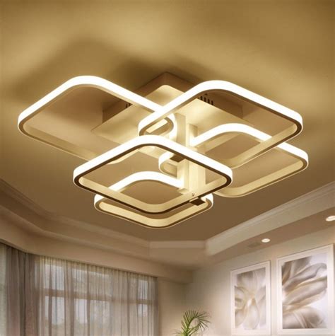 Square Surface Mounted Modern Led Ceiling Lights For Living Room Light